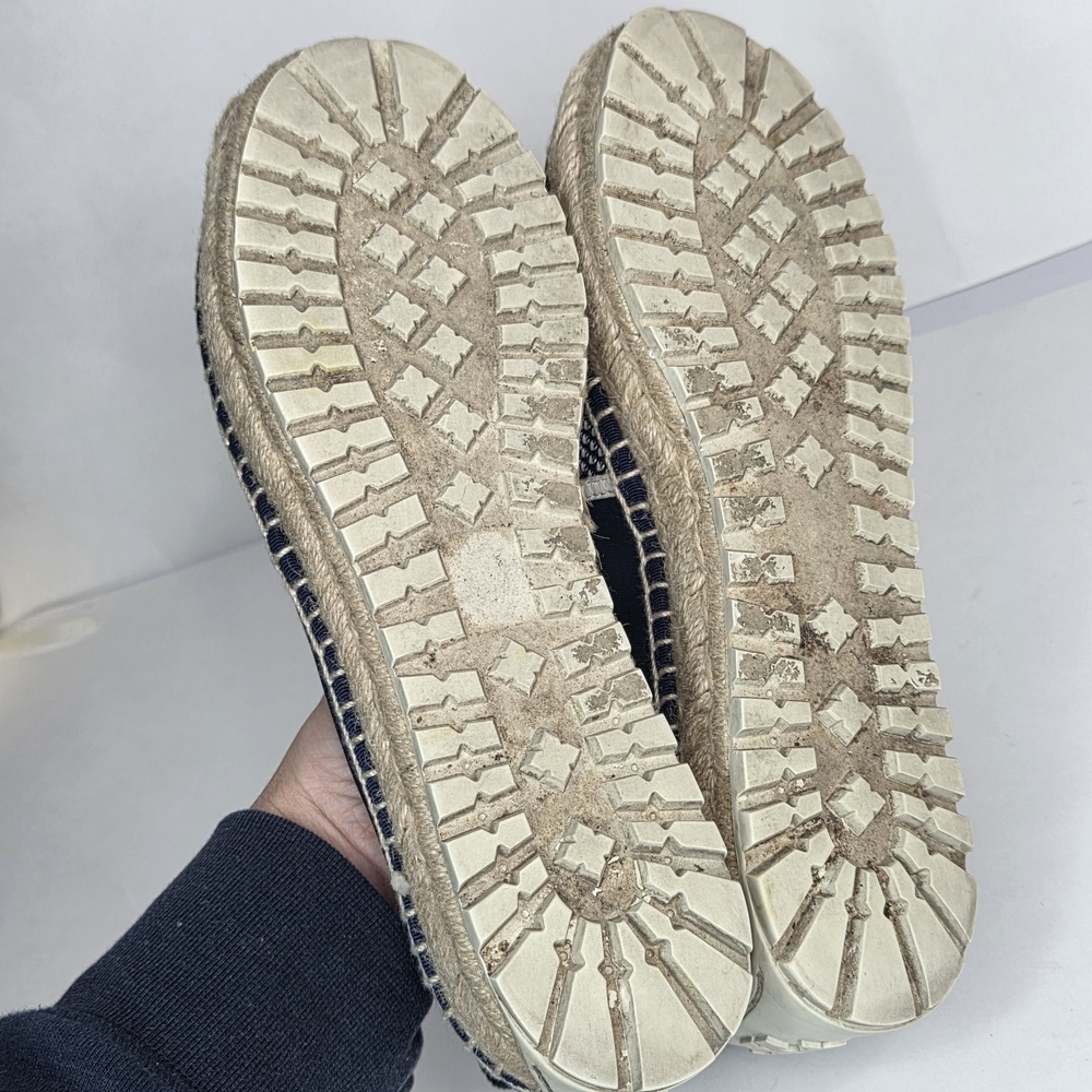 Tory Burch Miranda Navy Lug Sole Platform Espadrille Shoes Women's Size 10 - Picture 8 of 10